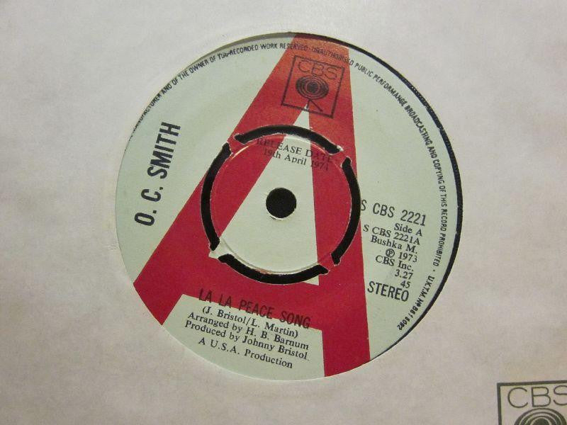 O.C Smith-La La Peace Song-CBS-7" Vinyl