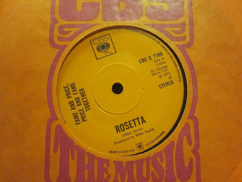 Rosetta-Fame And Price, Price And Fame-CBS-7" Vinyl