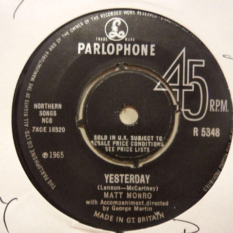 Matt Monro-Yesterday-Parlophone-7" Vinyl