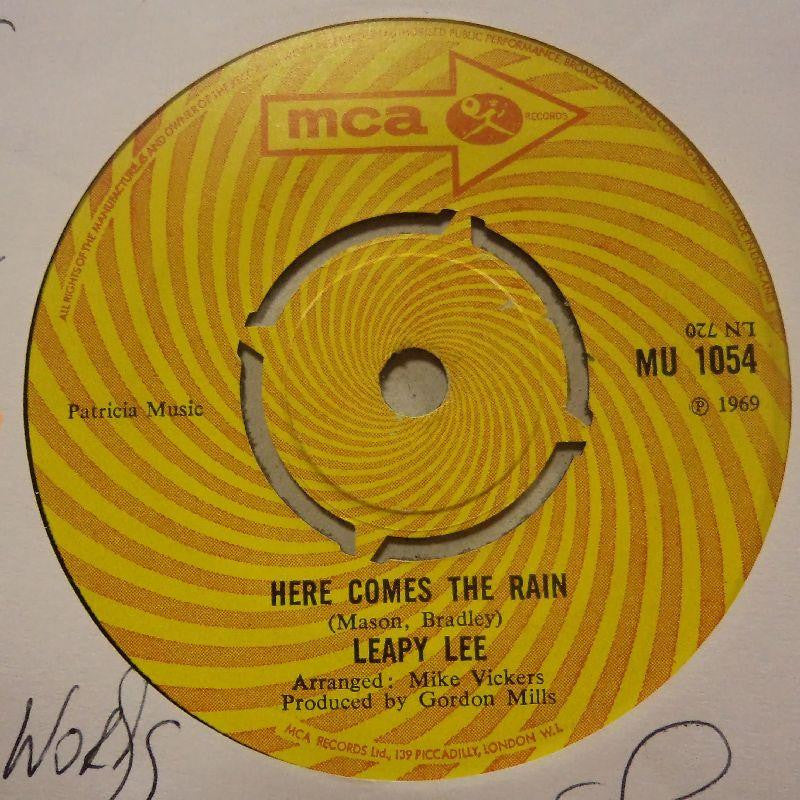 Leapy Lee-Here Comes The Rain-MCA-7" Vinyl