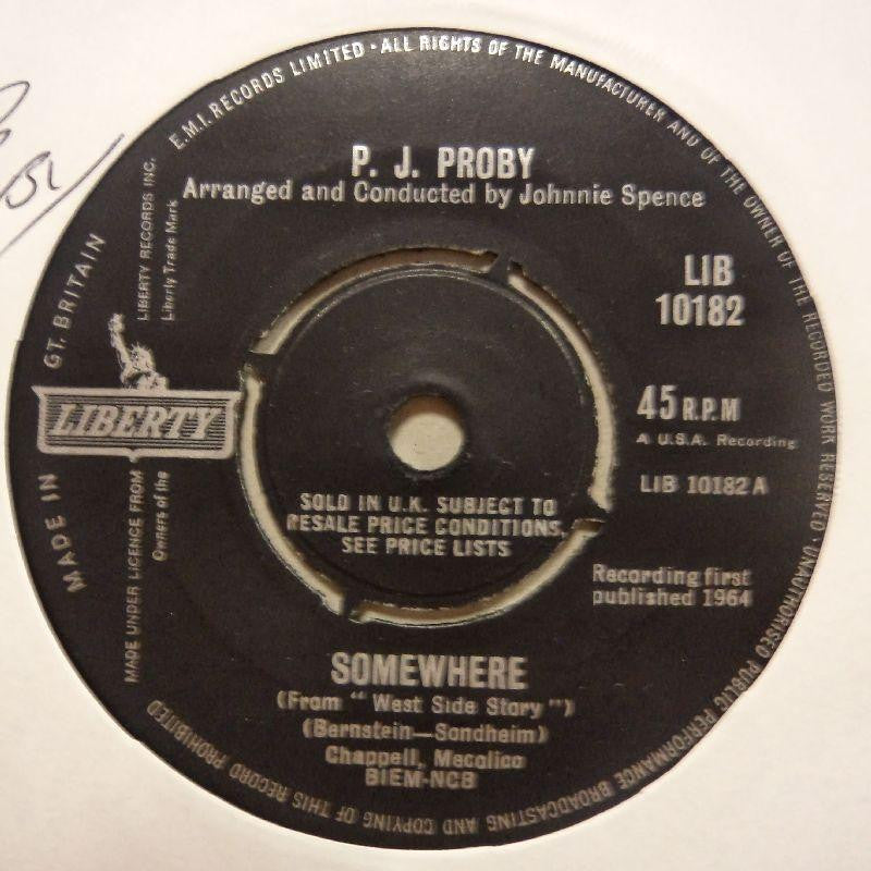 P.J Proby-Somewhere-Liberty-7" Vinyl