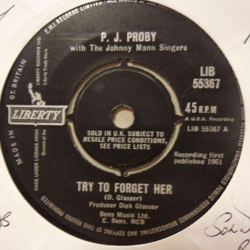 P.J Proby-Try Not To Forget Him-Liberty-7" Vinyl