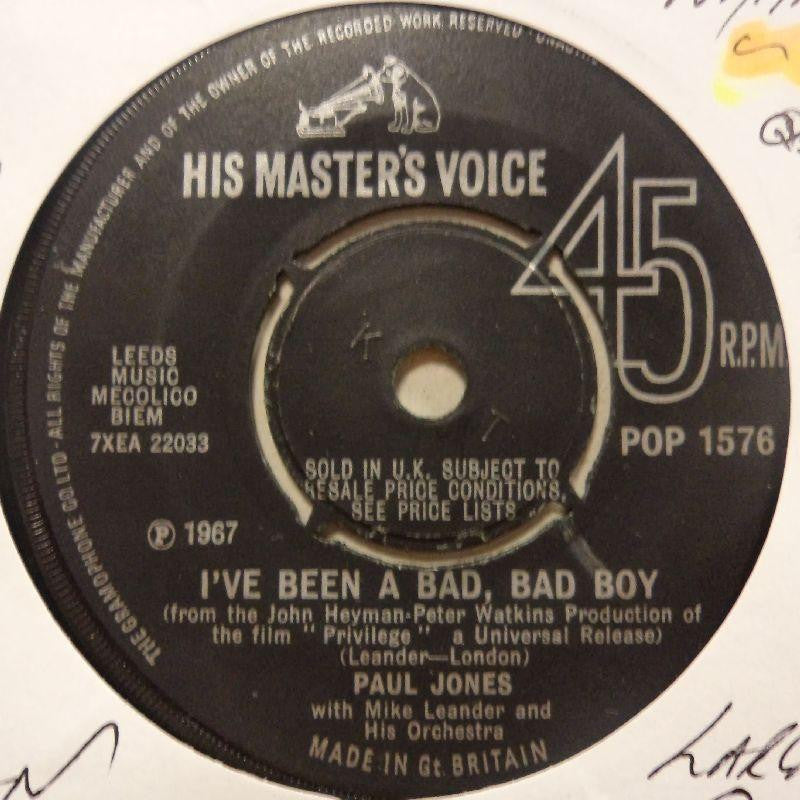 Paul Jones-I've Been A Bad,Bad Boy-HMV-7" Vinyl