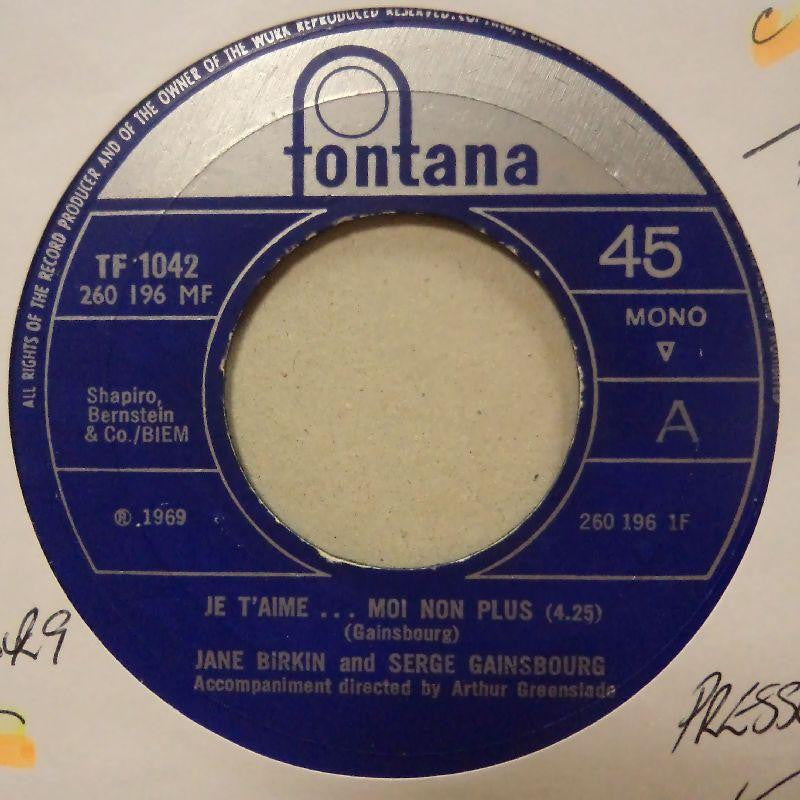 Jane Birkin & Serge Gainsbourg-Je T'aime Moi Non Plus-Fontana-7" Vinyl