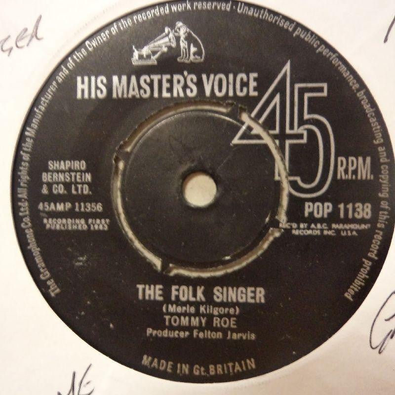Tommy Roe-The Folk Singer-HMV-7" Vinyl
