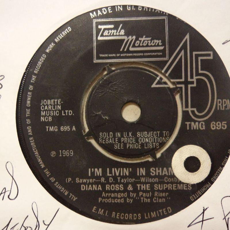 Diana Ross and The Supremes-I'm Livin' In Shame-Tamla Motown-7" Vinyl