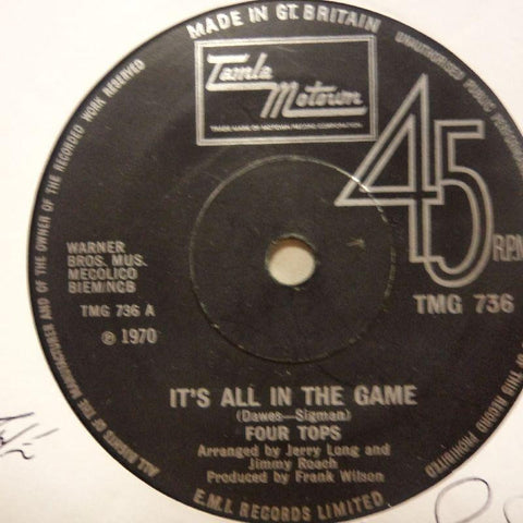 The Four Tops-It's All In The Game-Tamla Motown-7" Vinyl