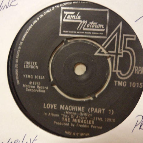 The Miracles-Love Machine-Tamla Motown-7" Vinyl