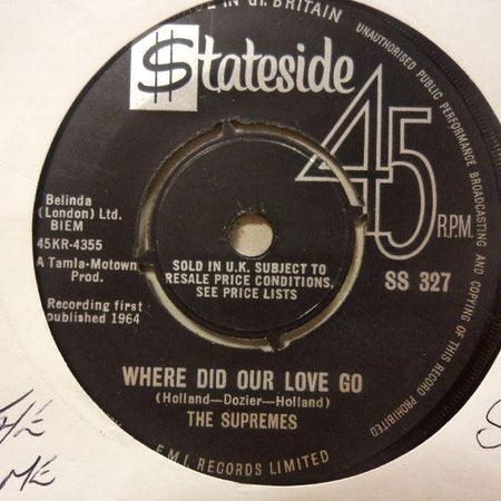 The Supremes-Where Did Our Love Go-Stateside-7" Vinyl