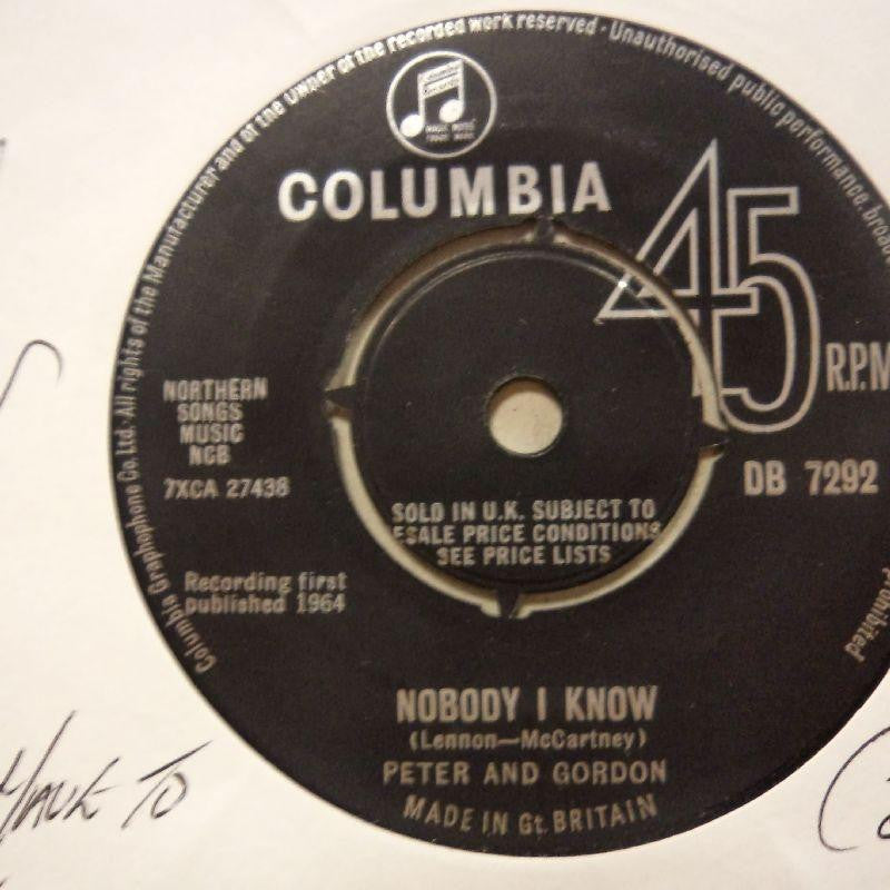 Peter & Gordon-Nobody I Know/ You Don't Have To Tell Me-Columbia-7" Vinyl