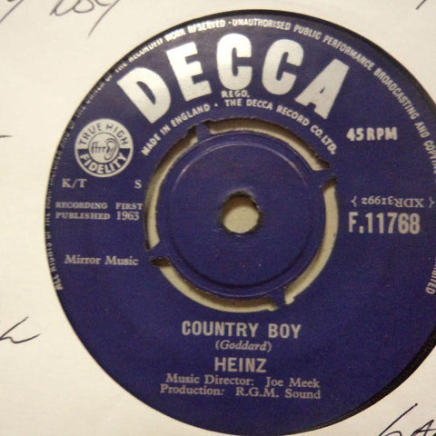 Heinz-Country Boy/ Long Tall Jack-Decca-7" Vinyl
