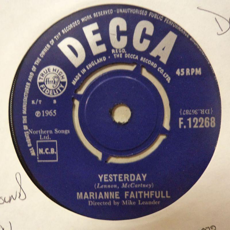 Marianne Faithfull-Yesterday/ Oh Look Around You-Decca-7" Vinyl