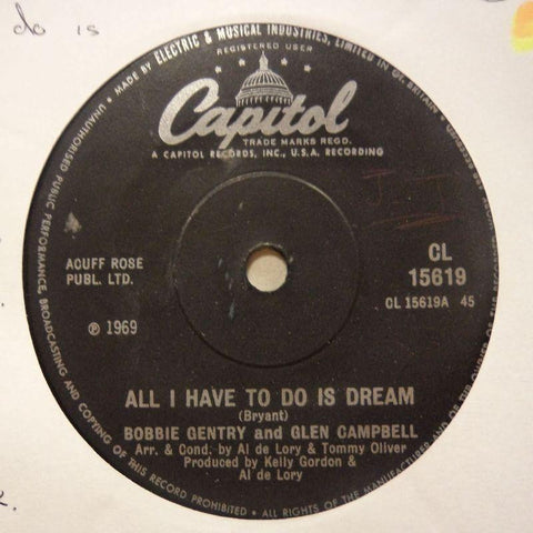 Bobbie Gentry-All I Have To Do A Dream/ Walk Right Back-Capitol-7" Vinyl