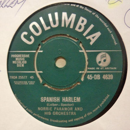 Norrie Paramor-Spanish Harlem/ Hawaii-Columbia-7" Vinyl