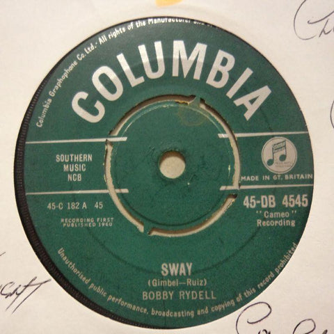 Bobby Rydell-Sway/ Groovy Tonight-Columbia-7" Vinyl