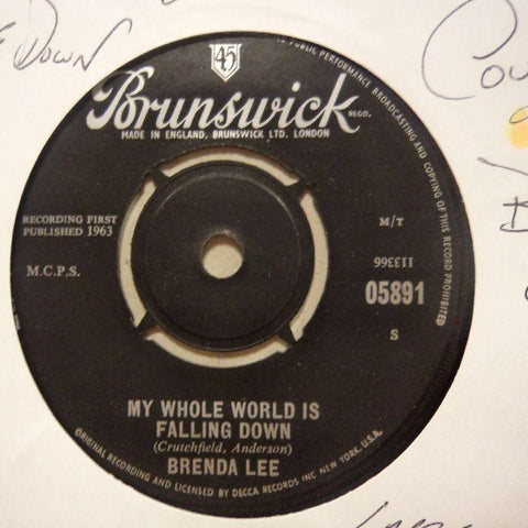 Brenda Lee-My Whole World Is Falling Down/ I Wonder-Brunswick-7" Vinyl
