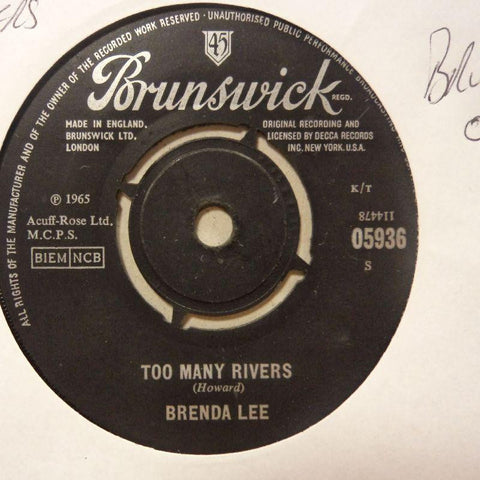 Brenda Lee-Too Many Rivers/ No One-Brunswick-7" Vinyl