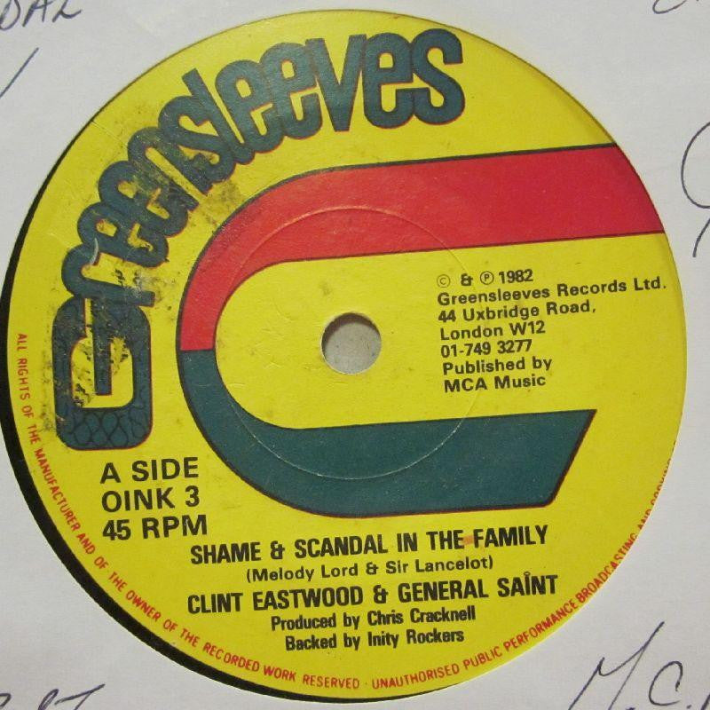 General Saint & Clint Eastwood-Shame & Scandal In The Family/ Banana Export-Greensleeves-7" Vinyl