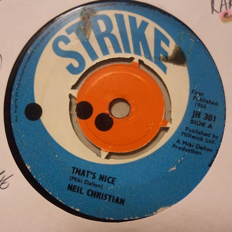 Neil Christian-That's Nice/ She's Got The Action-Strike-7" Vinyl