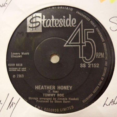 Tommy Roe-Heather Honey/ Money Is My Pay-Stateside-7" Vinyl