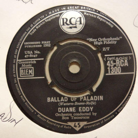 Duane Eddy-Ballad Of Paladin/ The Wild Westerner-RCA-7" Vinyl