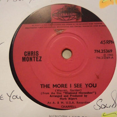 Chris Montez-The More I See You/ You I Love You-Pye-7" Vinyl