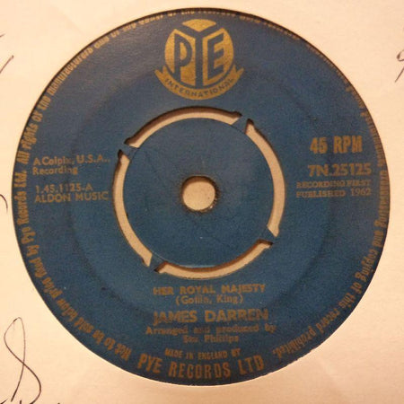 James Darren-Her Royal Majesty/ If I Could Only Tell You-Pye-7" Vinyl