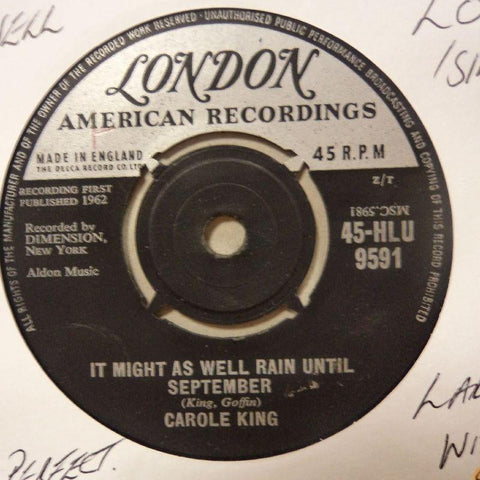 Carole King-It Might As Well Be September/ Nobody's Perfect-London-7" Vinyl