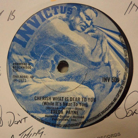 Freda Payne-Cherish What Is Dear To You/ The World Don't Owe You-Invictus-7" Vinyl