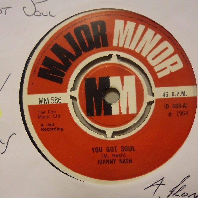Johnny Nash-You Got Soul/ Don't Cry-Major Minor-7" Vinyl