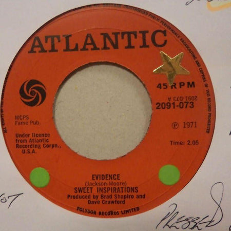 Sweet Insiprations-Evidence/ Change Me Not-Atlantic-7" Vinyl