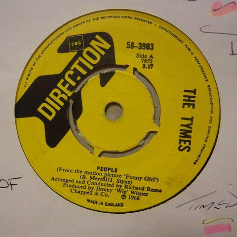 The Tymes-People/ For Love Of Ivy-Direction-7" Vinyl