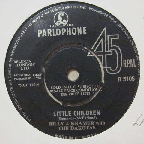 Billy J Kramer With The Dakotas-Little Children/ They Remind Me Of You-Parlophone Black-7" Vinyl