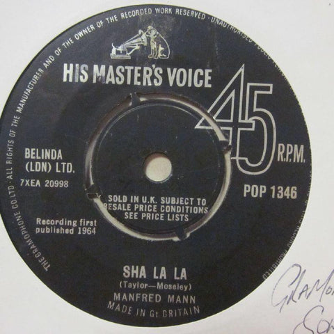 Manfred Mann-Sha La La/ John Hardy-HMV Black-7" Vinyl
