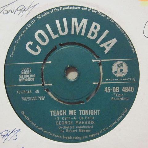 George Maharis-Teach Me Tonight/ All The Lights Go Down Low-Columbia Green-7" Vinyl