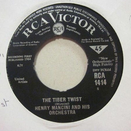Henry Mancini & His Orchestra-The Tiber Twist/ How Soon-RCA Victor-7" Vinyl