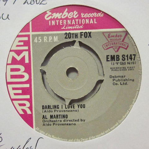 Al Martino-Darling I Love You/ There's No Tomorrow-Ember-7" Vinyl
