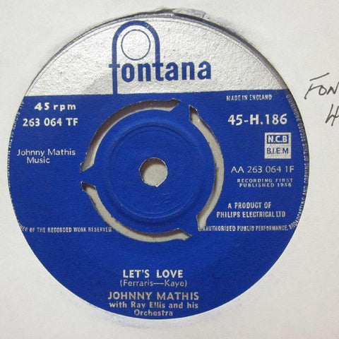Johnny Mathis-Let's Love/ You'd Be So Nice To Come Home To-Fontana-7" Vinyl