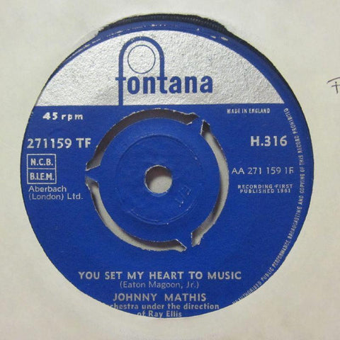 Johnny Mathis-You Set My Heart To Music/ Jenny-Fontana-7" Vinyl