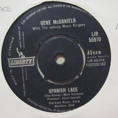 Gene McDaniels-Spanish Lace/ Somebody's Waiting-Liberty Black-7" Vinyl