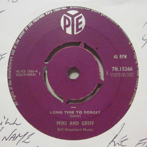 Miki & Griff-Long Time To Forget/ Someday You'll Call My Name-Pye Plum-7" Vinyl