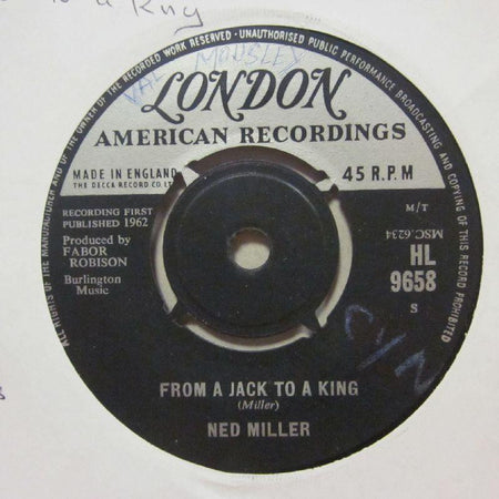 Ned Miller-From A Jack To A King/ Parade Of Broken Hearts-London Silver Top-7" Vinyl