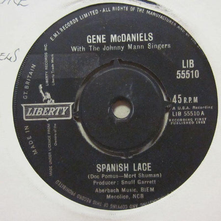 Gene McDaniels-Spanish Lace/ Somebody's Waiting-Liberty-7" Vinyl