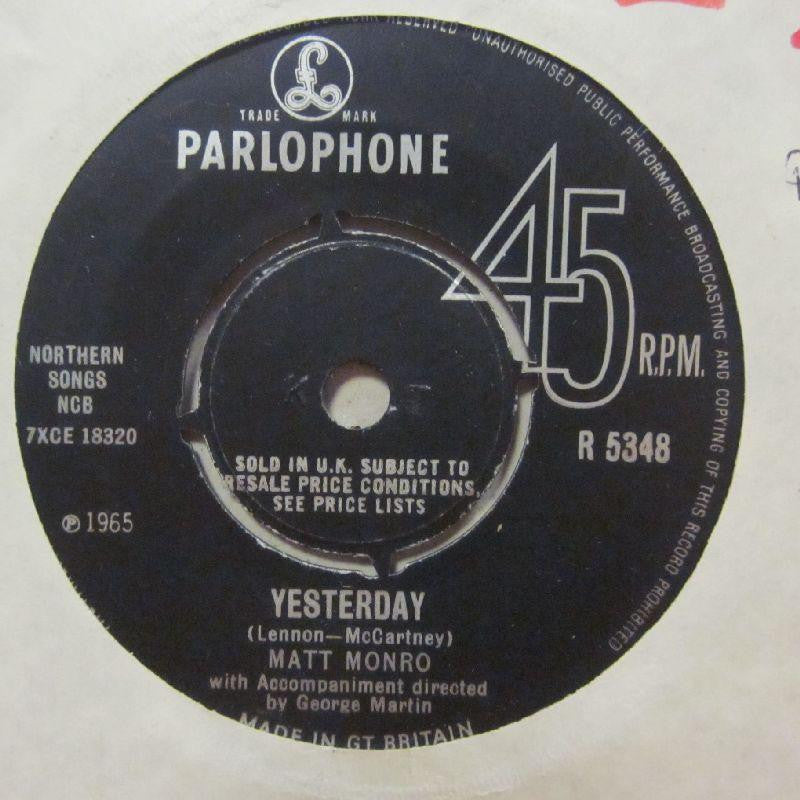 Matt Monro-Yesterday/ Just Yesterday (Mine Your Love Was Mine)-Parlophone-7" Vinyl