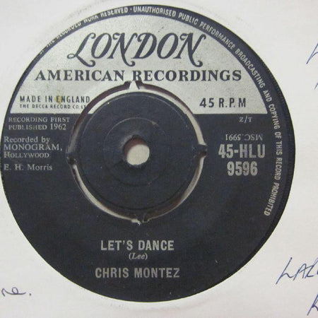 Chris Montez-Let's Dance/ You're The One-London Silver Top-7" Vinyl