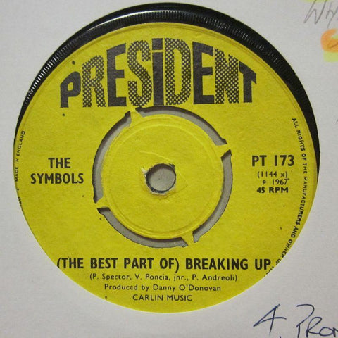The Symbols-Breaking Up/ Again-President-7" Vinyl