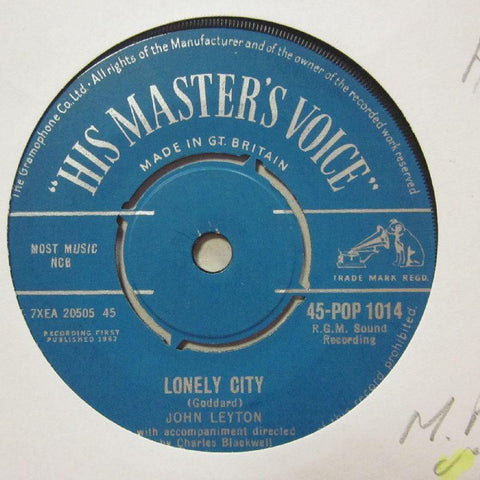 John Leyton-Lonely City/ It Would Be Easy-HMV-7" Vinyl