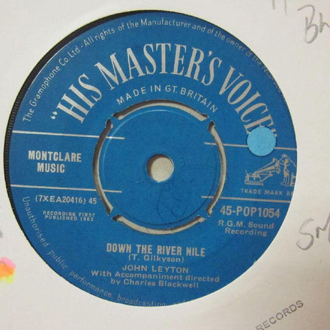 John Leyton-Down The River Nile/ I Think I'm Falling In Love-HMV-7" Vinyl