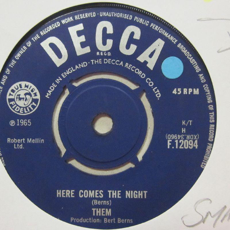 Them-Here Comes The Night/ All For Myself-Decca-7" Vinyl