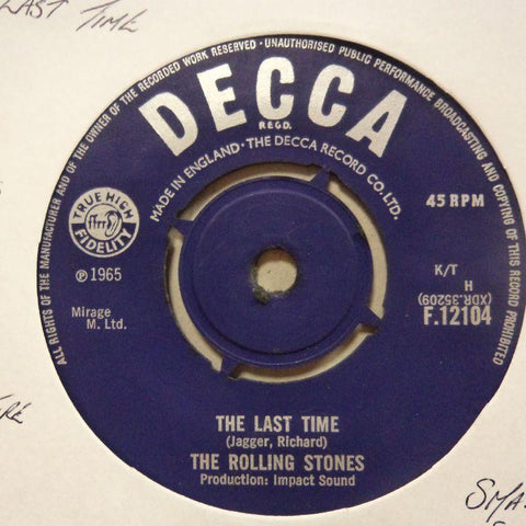 Rolling Stones-The Last Time/ Play With Fire-Decca-7" Vinyl